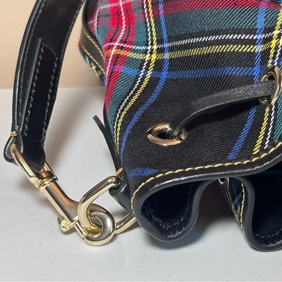 NWT Dooney & Bourke Tartan Drawstring Handbag - Picture 8 of 11